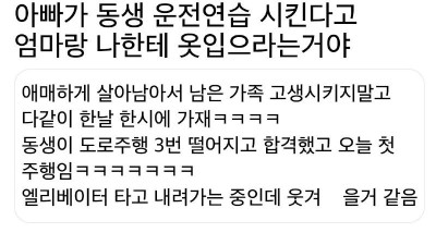 딸의 운전연습을 시키는 아버지.txt