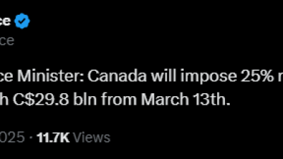 트럼프의 관세 쇼에 진심으로 응해준 캐나다