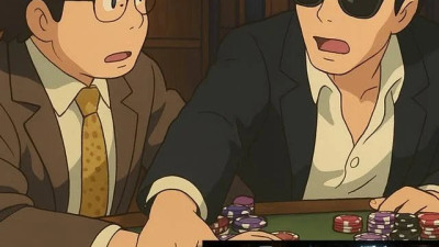 지브리 스타일로 만든 타짜