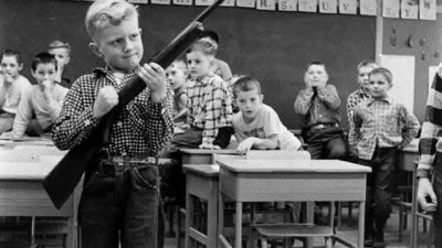 1956년 미국의 어느 초등학교의 안전교육 현장